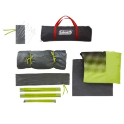 Coleman 4-Person Dark Room Sundome Tent 14 Coleman 4-Person Dark Room Sundome Tent -Cole Store 2000032253 coleman dark room tent 4p unassembled green turquoise high angle 1