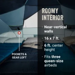 Coleman Skydome™ 8-Person Camping Tent XL, Blue Nights -Cole Store 2000037525 3 1