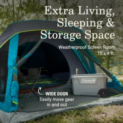 Coleman Skydome™ 6-Person Screen Room Camping Tent With Dark Room™ Technology 14 Coleman Skydome™ 6-Person Screen Room Camping Tent With Dark Room™ Technology -Cole Store 2155647 ATF4