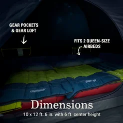 Coleman Skydome™ 6-Person Screen Room Camping Tent With Dark Room™ Technology 16 Coleman Skydome™ 6-Person Screen Room Camping Tent With Dark Room™ Technology -Cole Store 2155647 ATF6