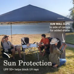 Coleman OASIS™ Lite 10 X 10 Canopy With Sun Wall -Cole Store 2156421 OasisLite10x10CanopySunWallBlack ATF4