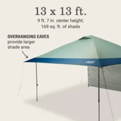 Coleman OASIS™ 13 X 13 Canopy With Sun Wall -Cole Store 2156428 OasisLite13x13CanopySunWallMoss ATF6