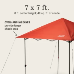 Coleman OASIS™ Lite 7 X 7 Canopy -Cole Store 2157497 OasisLite7x7CanopyRed ATF5