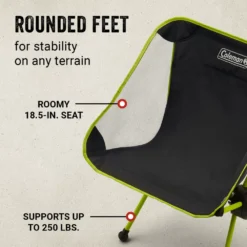 Coleman Mantis Space-Saving Full-Size Low-Profile Chair -Cole Store Coleman 2000037227 LowProfileChair ATF6