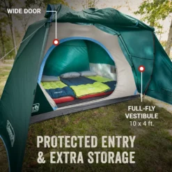 Coleman Skydome™ 6-Person Camping Tent With Full-Fly Vestibule, Evergreen 13 Coleman Skydome™ 6-Person Camping Tent With Full-Fly Vestibule, Evergreen -Cole Store Coleman 2000037518 Skydome FullFlyVest 6P ATF3