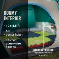 Coleman Skydome™ 6-Person Camping Tent With Full-Fly Vestibule, Evergreen 16 Coleman Skydome™ 6-Person Camping Tent With Full-Fly Vestibule, Evergreen -Cole Store Coleman 2000037518 Skydome FullFlyVest 6P ATF6