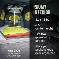 Coleman Skylodge™ 10-Person Instant Camping Tent With Screen Room, Blue Nights 14 Coleman Skylodge™ 10-Person Instant Camping Tent With Screen Room, Blue Nights -Cole Store Coleman 2000037545 Skylodge Instant ScreenRoom 10P ATF5