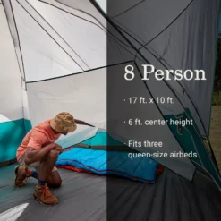 Coleman Blue Springs II™ 8-Person Camping Tent -Cole Store Coleman BlueSpringsTents 8P StormGray ATF8