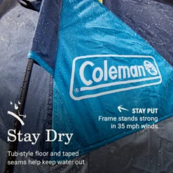 Coleman® Camp Burst™ 4-Person Dark Room™ Camping Tent -Cole Store Coleman CampBurstTents 4P DarkRoom ATF4