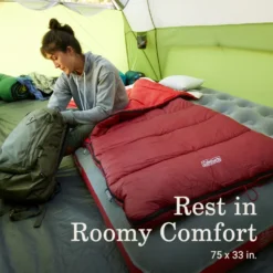 Coleman Flatlands™ 30°F Sleeping Bag -Cole Store Coleman Flatlands SleepingBags 30F Mahogany ATF5