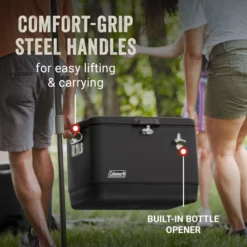 Coleman Reunion™ 54-Quart Steel Belted® Matte Cooler, Midnight -Cole Store Coleman SteelBelted Midnight ATF3