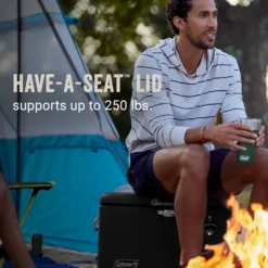 Coleman Reunion™ 54-Quart Steel Belted® Matte Cooler, Midnight -Cole Store Coleman SteelBelted Midnight ATF5