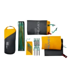 Coleman PEAK1™ 1-Person Backpacking Tent​ -Cole Store Peak1 BackpackingTent 2P Overhead Bag Contents 0003 v3 1