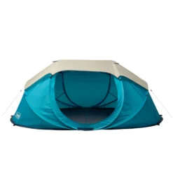 Coleman 4-Person Camp Burst™ Pop-Up Tent -Cole Store PopUpTent 4P ScubaBlue StraightOn Fly On 0003 v2