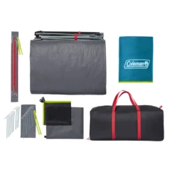 Coleman Skydome™ XL 10-Person Camping Tent With Dark Room™ Technology -Cole Store Skydome20XL20Darkroom 10P Overhead Contents v2