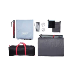 Coleman Skydome™ XL 8-Person Camping Tent With LED Lighting -Cole Store Skydome Lighted 8P XL Overhead Bag Contents 0005 v3