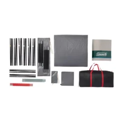 Coleman Skylodge™ 12-Person Camping Tent With Screen Room, Evergreen -Cole Store Tent12P Ext Sr C001 EG Overhead Content 1